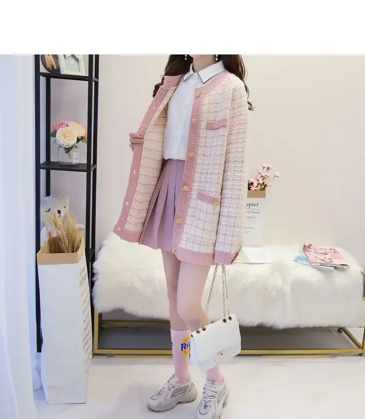 spring/autumn women sweaters knitted loose casual sweater autumn thick clothing cardigans students sweaters ins women coat