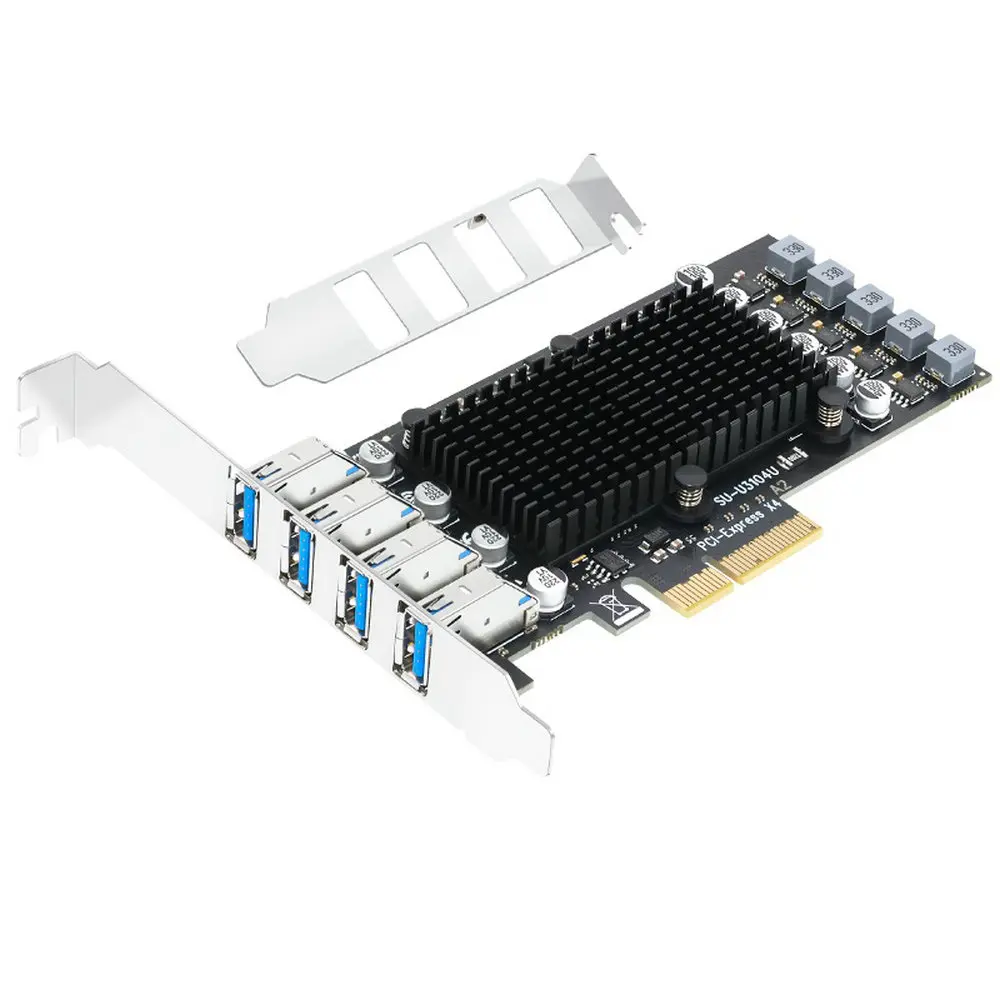 

PCI-E X4 to USB 3.1 ports *4 Expansion Card 4 Channel Adapter HUB PCIE PCI express adapter Capture card