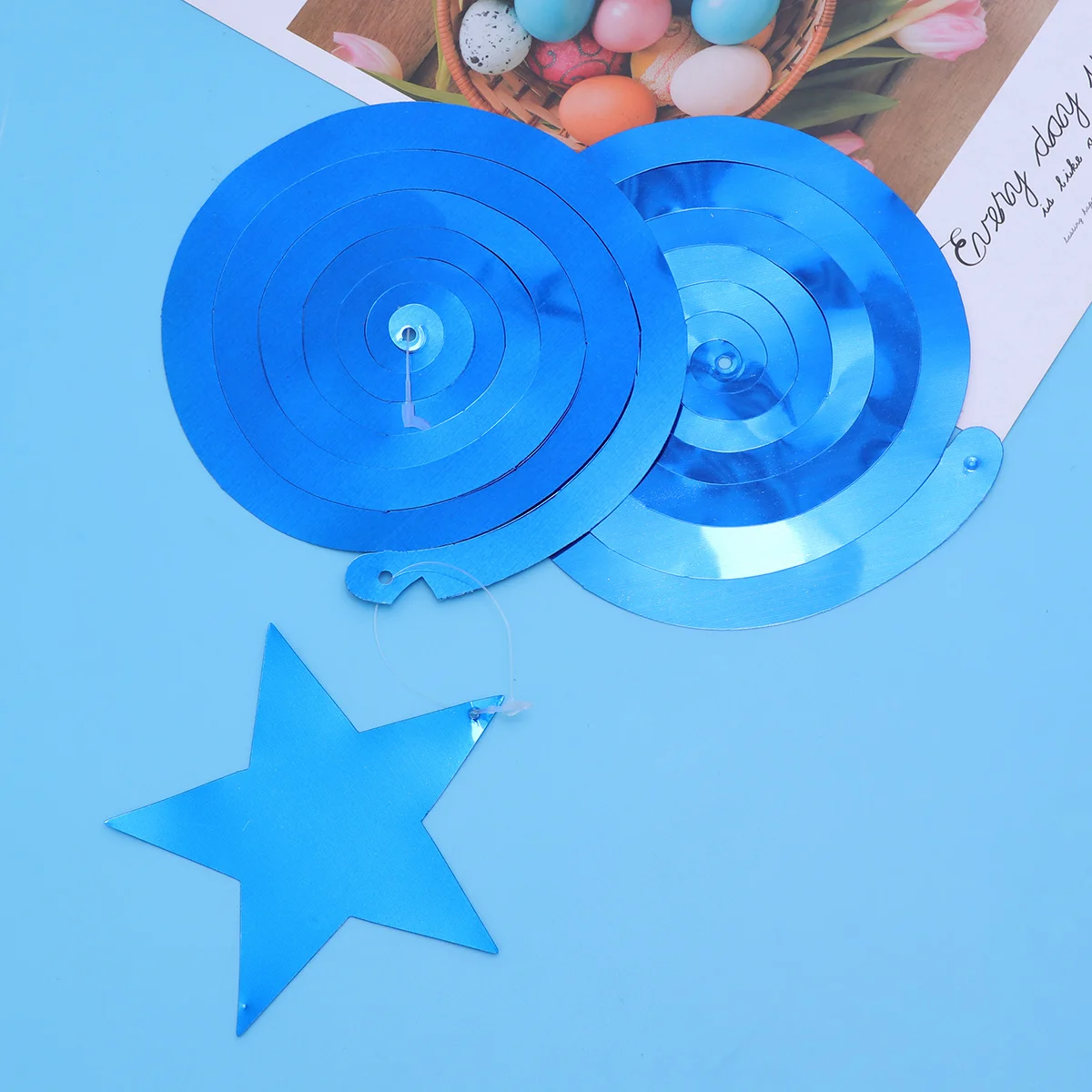 12 قطعة زينة دوامة وطنية أحمر فضي أزرق سقف اللافتات يوم الاستقلال زينة دوامة للحفلات