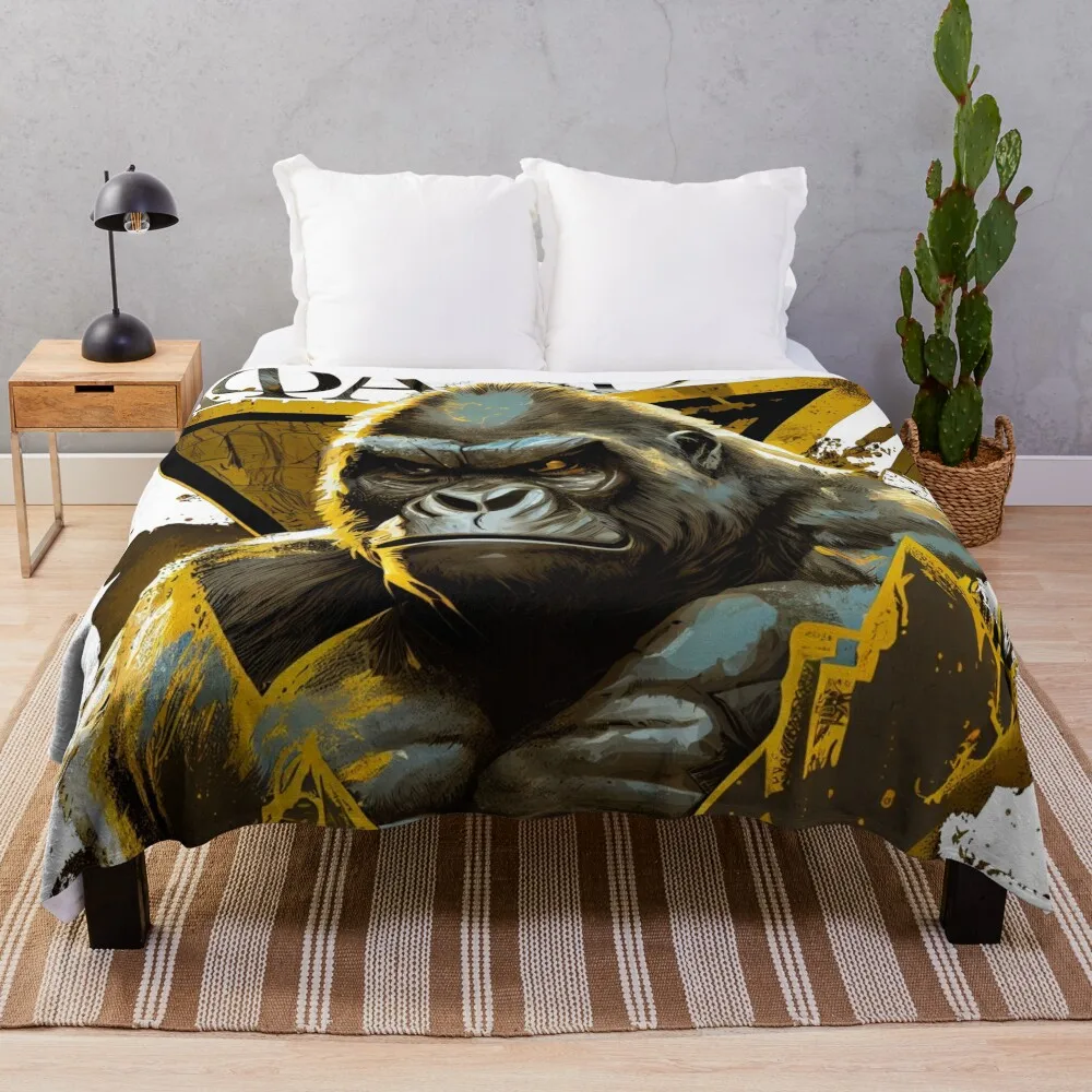 

Alpha Phi Alpha - Abstract Gorilla Throw Blanket Portable Lightweight Blanket for Travel Camping