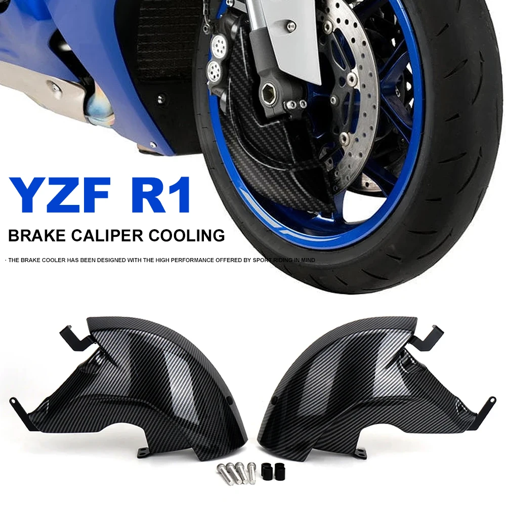 

For YAMAHA YZF-R1 YZF R1 2020 2021 2022 2023 2024 Motorcycle Accessories Black Front Disc Cooling Air Brake Cooler Mounting Kit