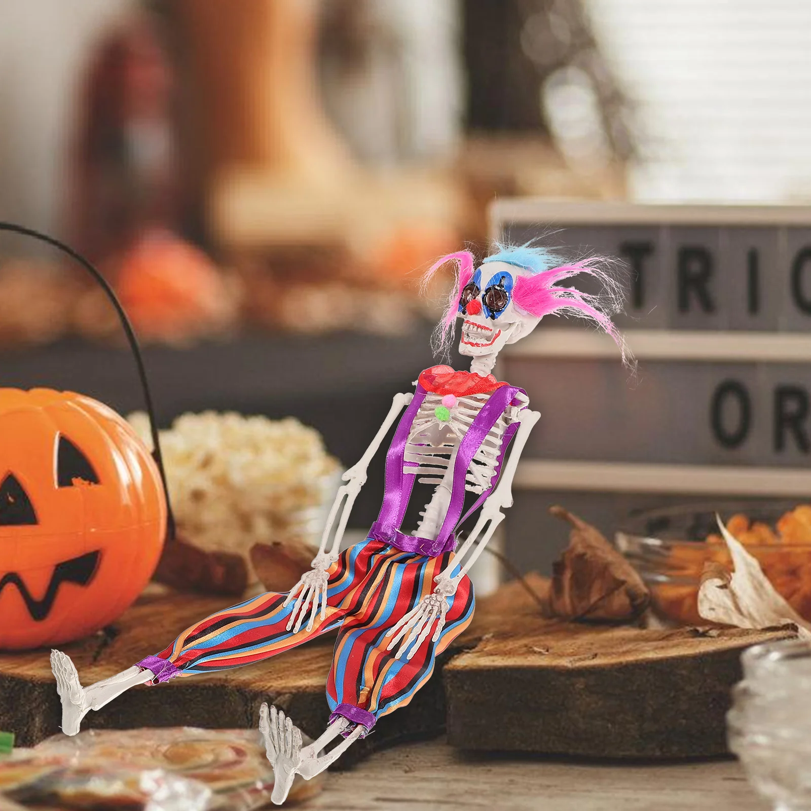 

Realistic Clown Halloween Decor Plastic Decoration for Haunted House Indoor Outdoor Party Supplies