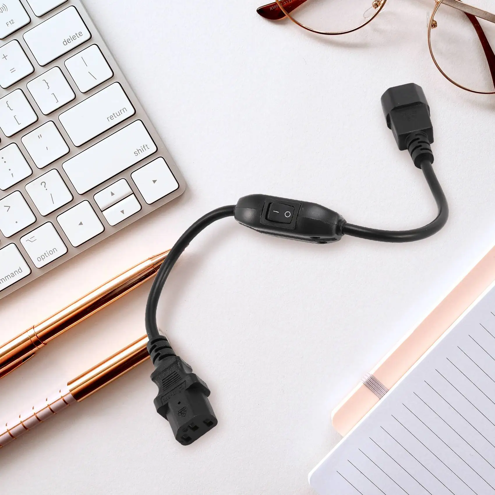 Горячая Распродажа, специальный кабель питания для ИБП PDU, IEC 320 C14–C13 с переключателем включения/выключения, 30 см, черный