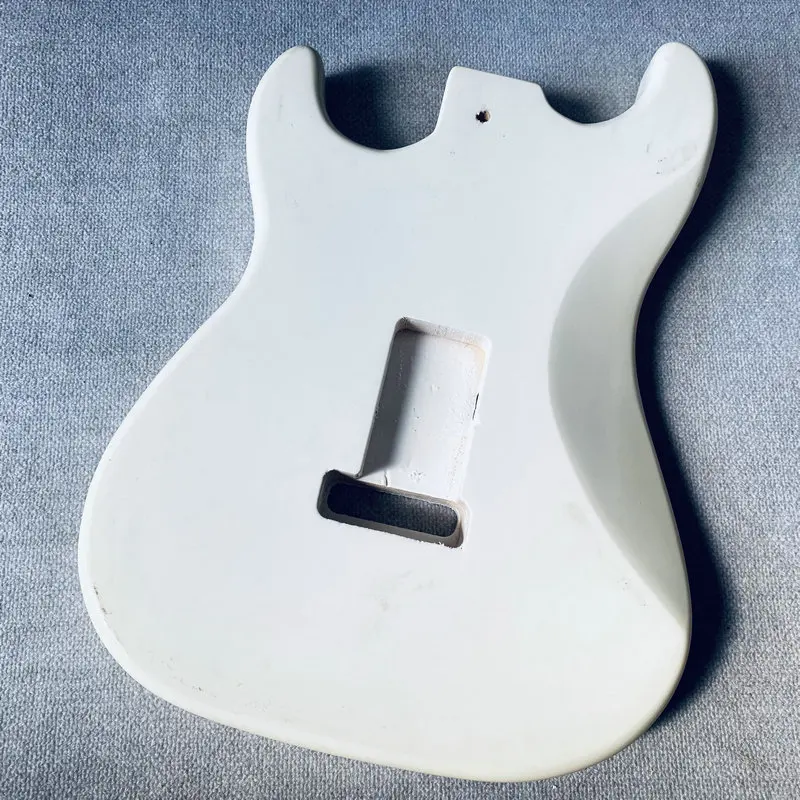 EB503 White Color ST Guitar Body in Solid Wood Custom Pickups&Bridges for Strato Electric Guitar Replace and DIY with Damages