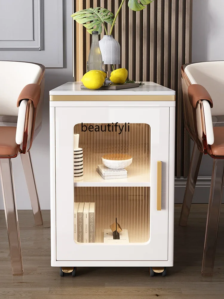 LHY26 ss CXH خزانة الأوسط المحمول بكرة الشاي خزانة جانبية ضيقة خفيفة فاخرة #5