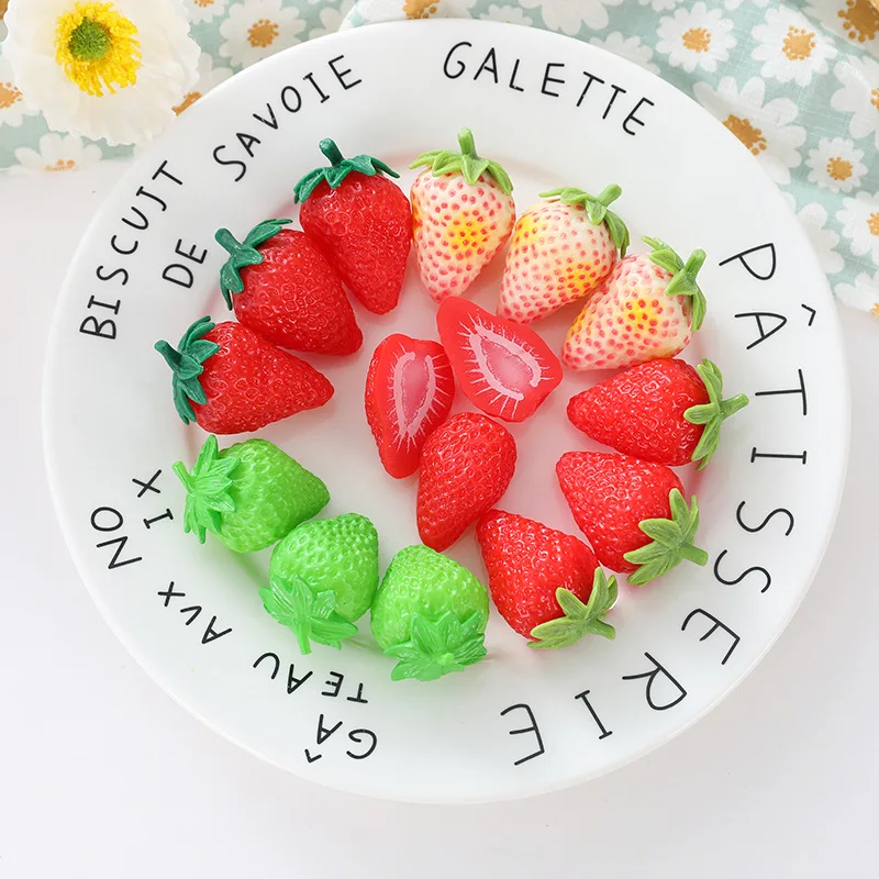 Artificial Cute Fruit Model Strawberries Lemons Honey Oranges Cherries Tomatoes Bananas Peaches Bayberries Decorations Fake Food