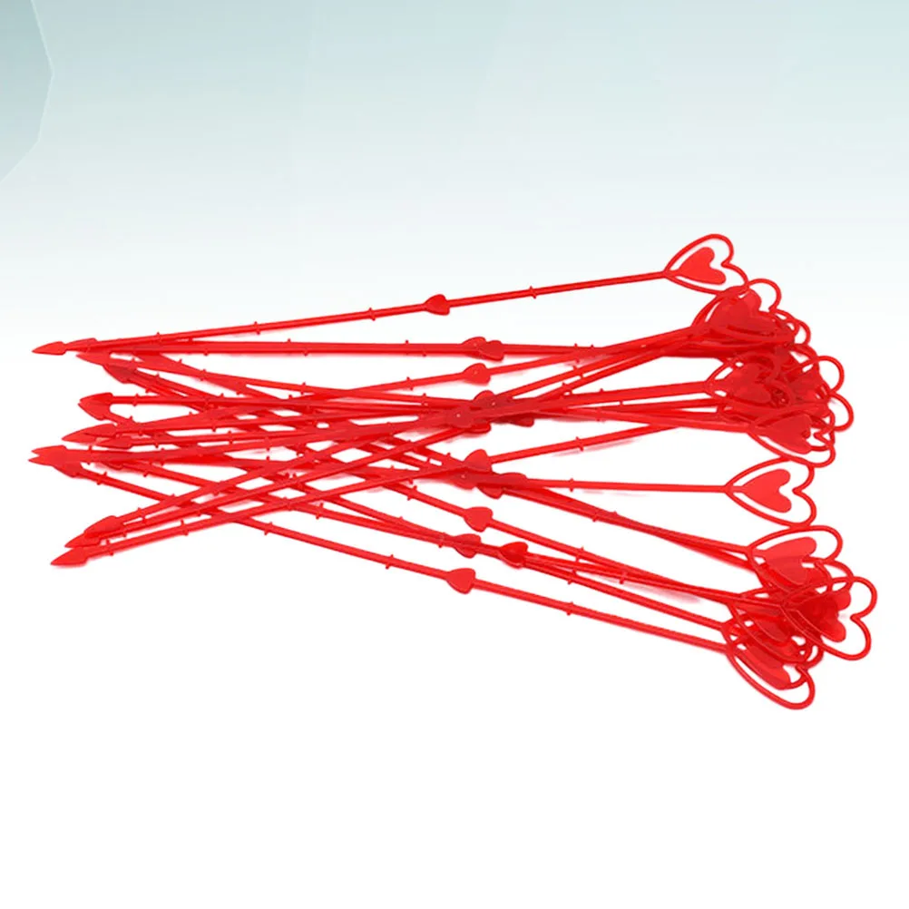 80 قطعة شكل قلب زهرة حامل العلامة باقة حمراء كليب إدراج حفل زفاف عيد ميلاد الديكور ورقة كليب باقة المواد #3