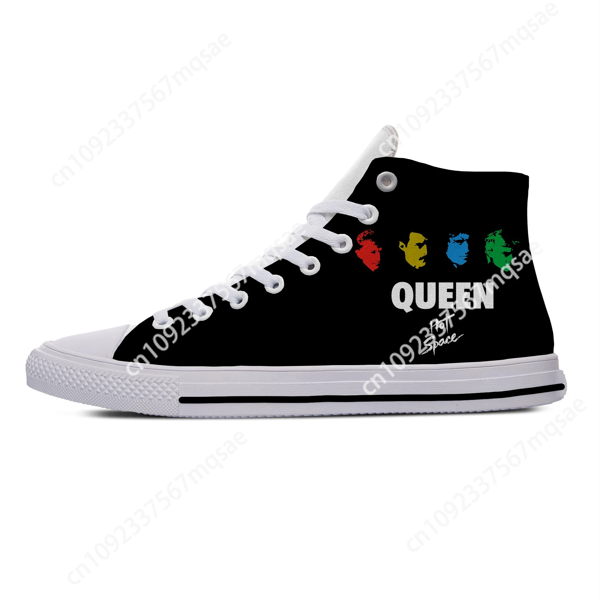 

Hot Queen Rock Band Freddie Mercury Music Fashion Casual Shoes High Top Lightweight Mens Womens Sneakers Breathable Custom Shoe