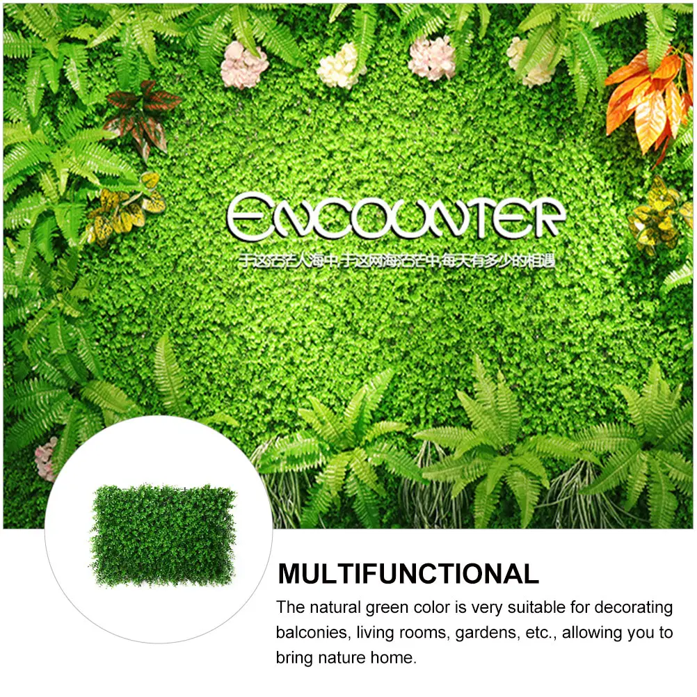 

Artificial Plant Wall Green Decoration Background Grass Lawn Artificial Turf Reusable Ldpe Polyethylene Fake Garden