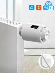 Termostato inteligente WiFi TRV Tuya, actuador de válvula de radiador, temperatura programable, cabezal termostático, compatible con Alexa y Google Home