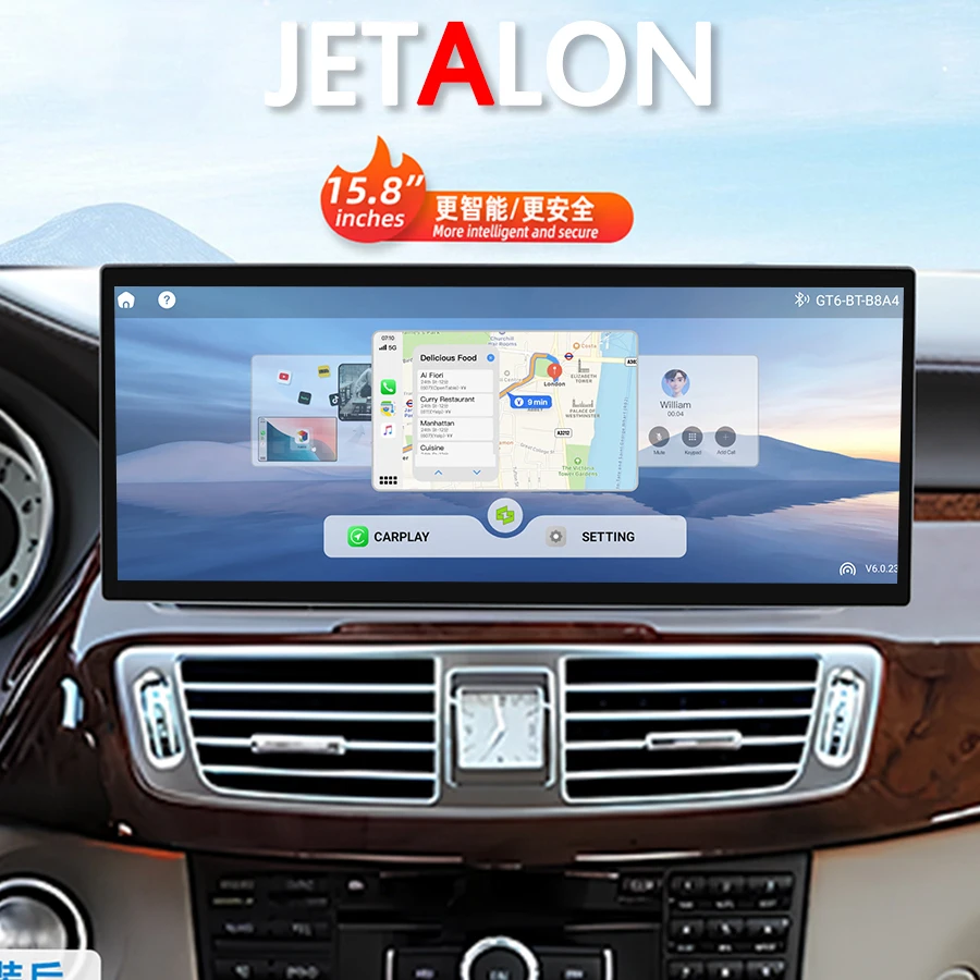 

15,8-дюймовый автомобильный радиоприемник для Benz C class CLS 2010-2015 NTG4.0 4,5 Auto Android 15, видеоплеер, мультимедийная GPS-навигация, CarPlay Unit