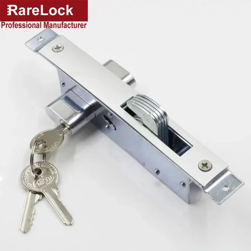 Sliding Door Lock with 3 keys for Bedroom Bathroom Accessory DIY Home Hardware Rarelock H