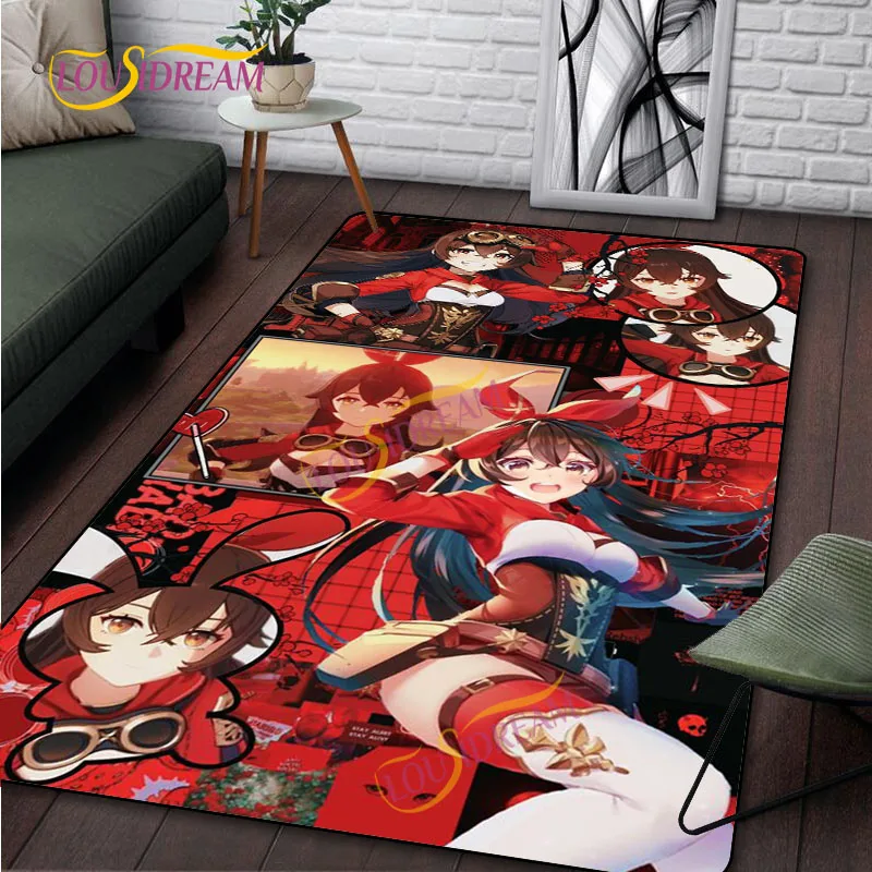 Genshin Rug  3D printing  Living Room carpet Computer Chair   Kitchen Mat carpet children game Soft mat