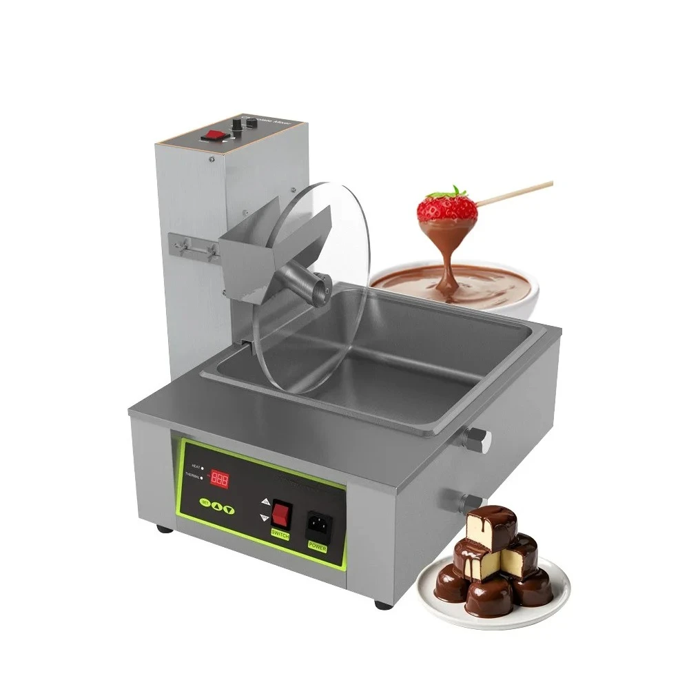 The chocolate blender is heated and blended more evenly.