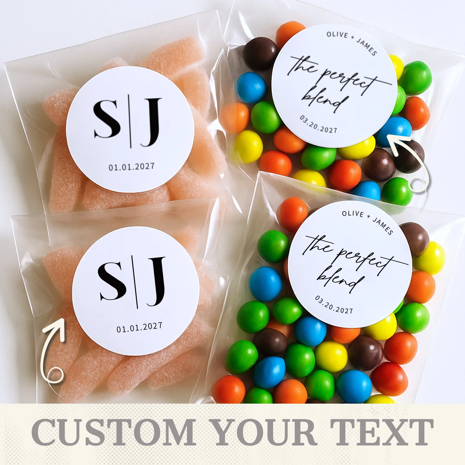 

Custom Stickers for Wedding Waterproof Custom Logo Labels of Your Text Personal design Stickers,for Birthday,Gift Packaging