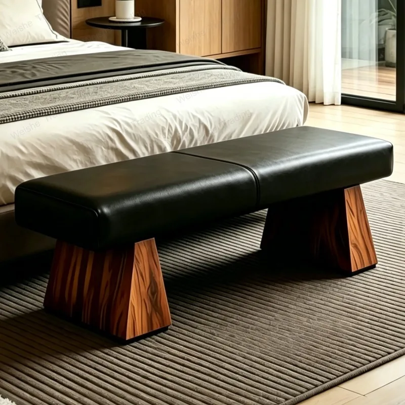 Bed end master bedroom bench sofa entrance door shoe change door home