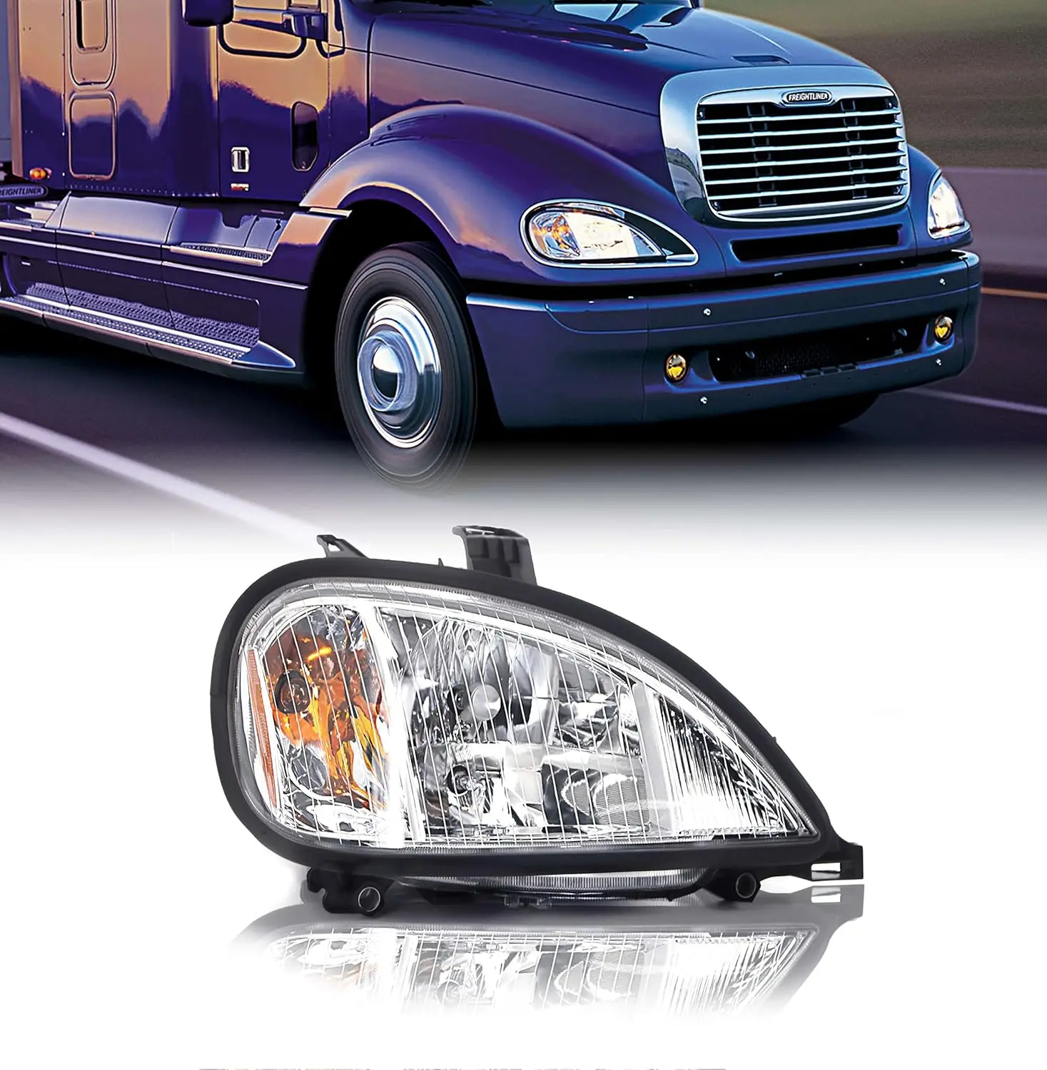 

Замена правой стороны пассажира фары для полугрузовиков Freightliner Columbia 1996-2017 годов, одобренная DOT SAE, правая фара [в комплект входит