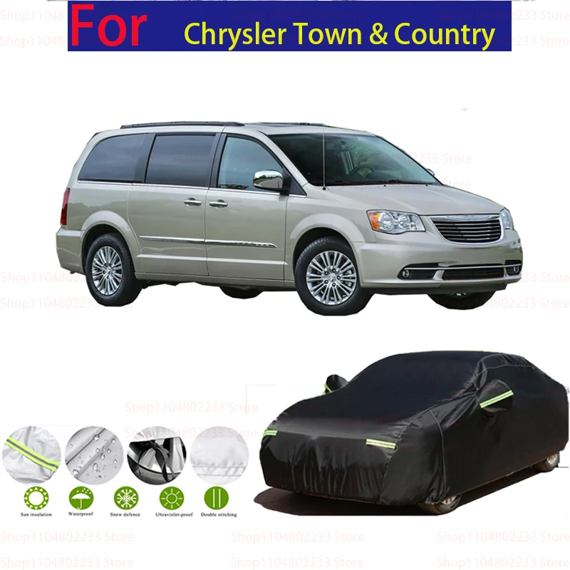 

Full Car Cover Sun Rain Snow Scratch Protector Outdoor MPV Cover For Chrysler Town & Country