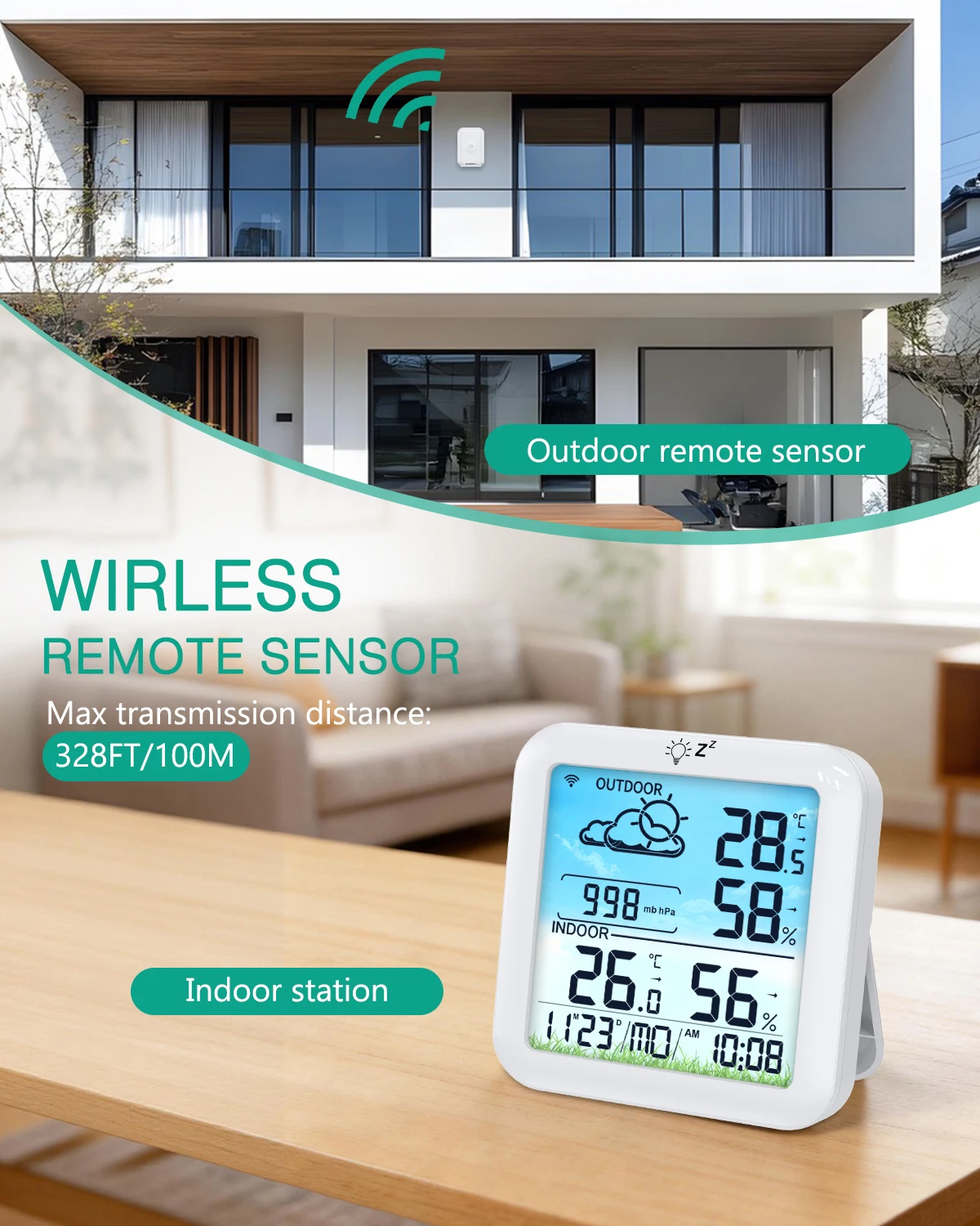 สถานีวัดสภาพอากาศพร้อมหน้าจอ L - Weather Station Indoor บทวิจารณ์และราคา