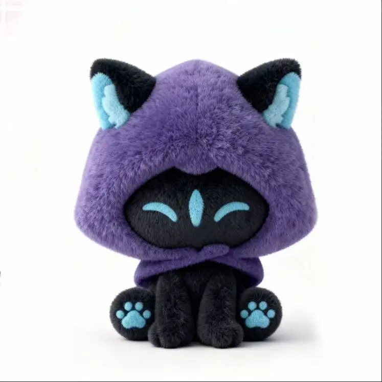 

New Valorant Omen Valorant Cat Anime Cosplay Printing Nunu Cotton Padding 10cm Plush Pendant Backpack Keychain Gift