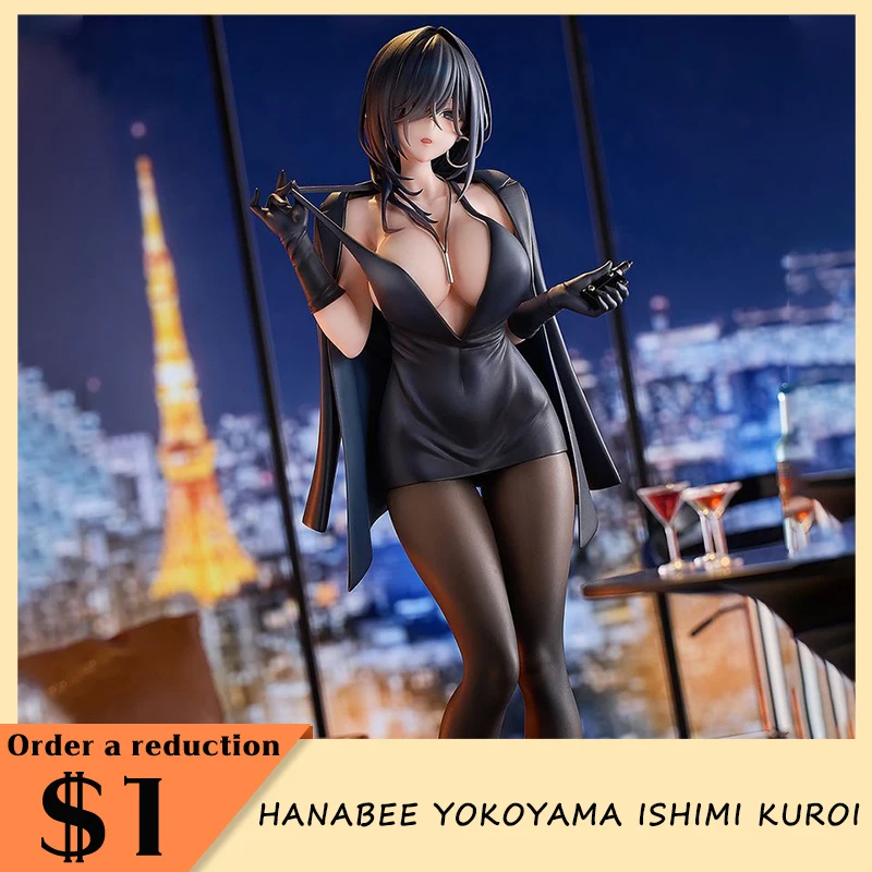 

Hanabee Yokoyama Ishimi Kuroi Figure Model 28cm Anime Black Dress Sexy Girl Figurine Collect Doll Toy Gift Customized Ornament