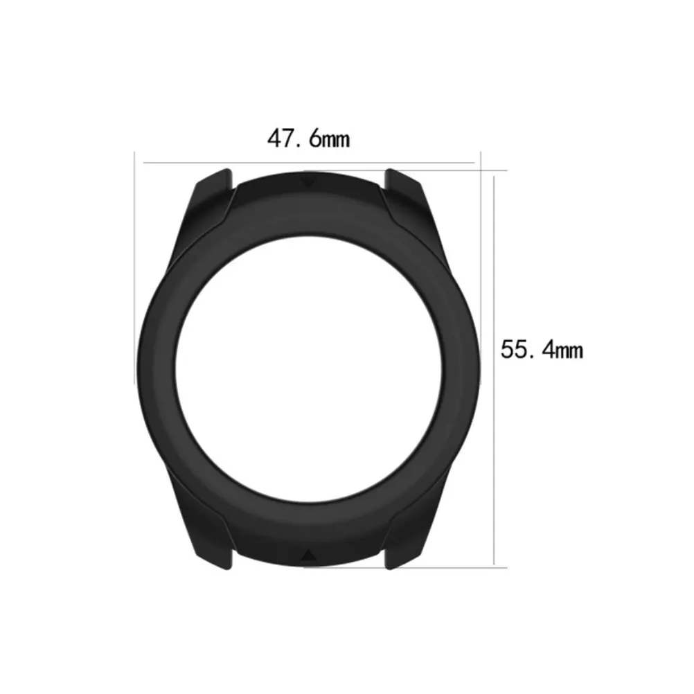 2Pcs Pro Protective Cover Silicone Smart Watch Case Full Front Shell Frame Scratch Proof Drop Resistance Black view 5