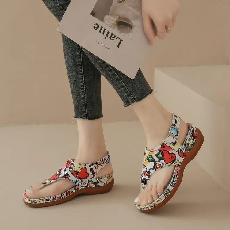 Open Toe Comfort Shoes for Women 2024 Sandals Large Size Flip Flops Platform Clogs With Heel Suit Female Beige Peep New Big Corr