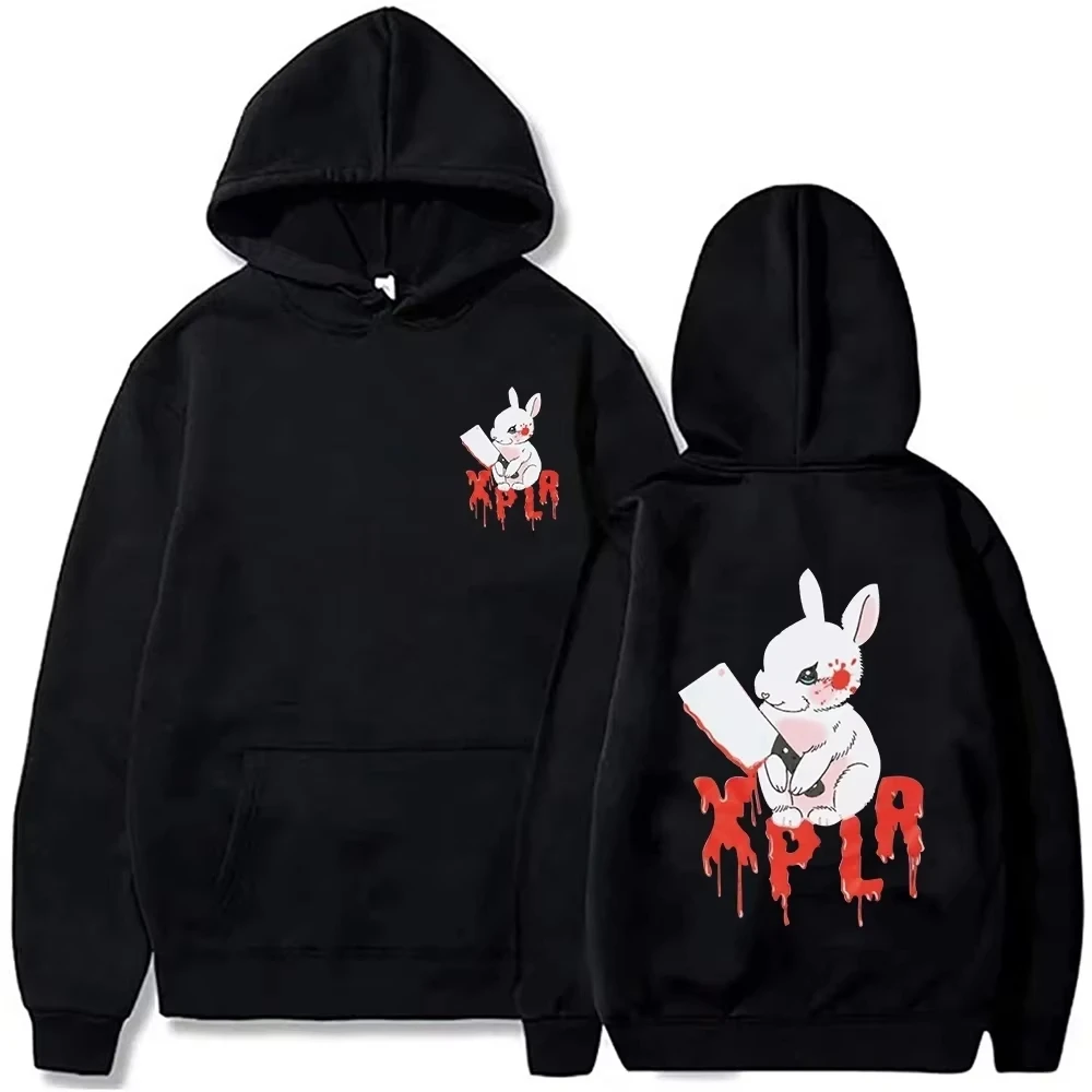 

Sam Xplr Merch Colby Rabbit Pocket Hoodie Men's and Women's Autumn/Winter Fashion Casual Printed Fleece Long Sleeve Hoodie