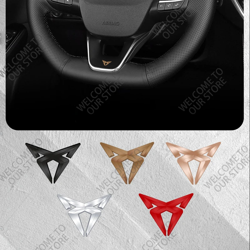 3D Metal For Leon Ibiza Arona Ateca Altea Cordoba Mii Born Arosa Car Logo Steering wheel Badge Interior Center Console Sticker