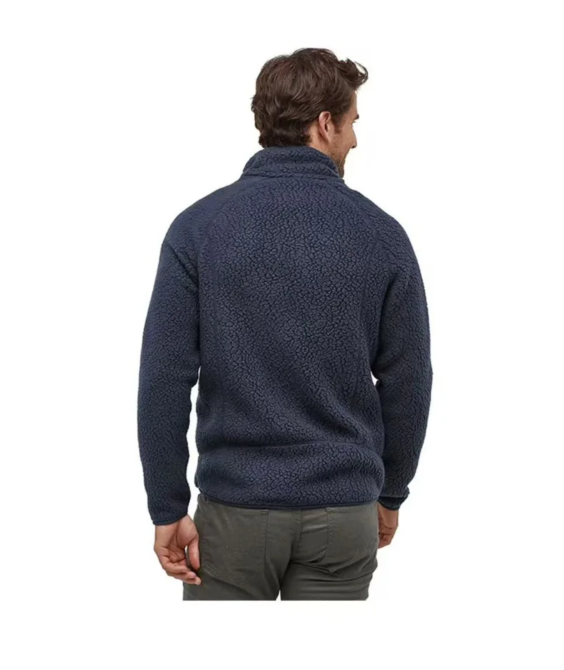 Unisex Amerikanischer Stil Bata Fleece-Jacke Stehkragen Lammfell Polyesterfaser Outdoor Sport Wandern Verdickt Herbst Winter – Detail 9