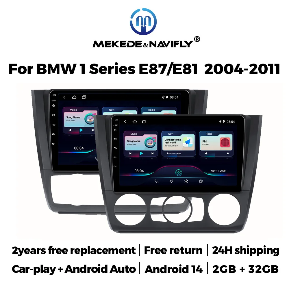 

Автомагнитола MEKEDE&NAVIFLY на Android 14 для BMW 1 серии E81 E82 E87 E88 AT 2004-2011 с GPS, центральная мультимедийная система, умная аудиосистема для автомобиля.