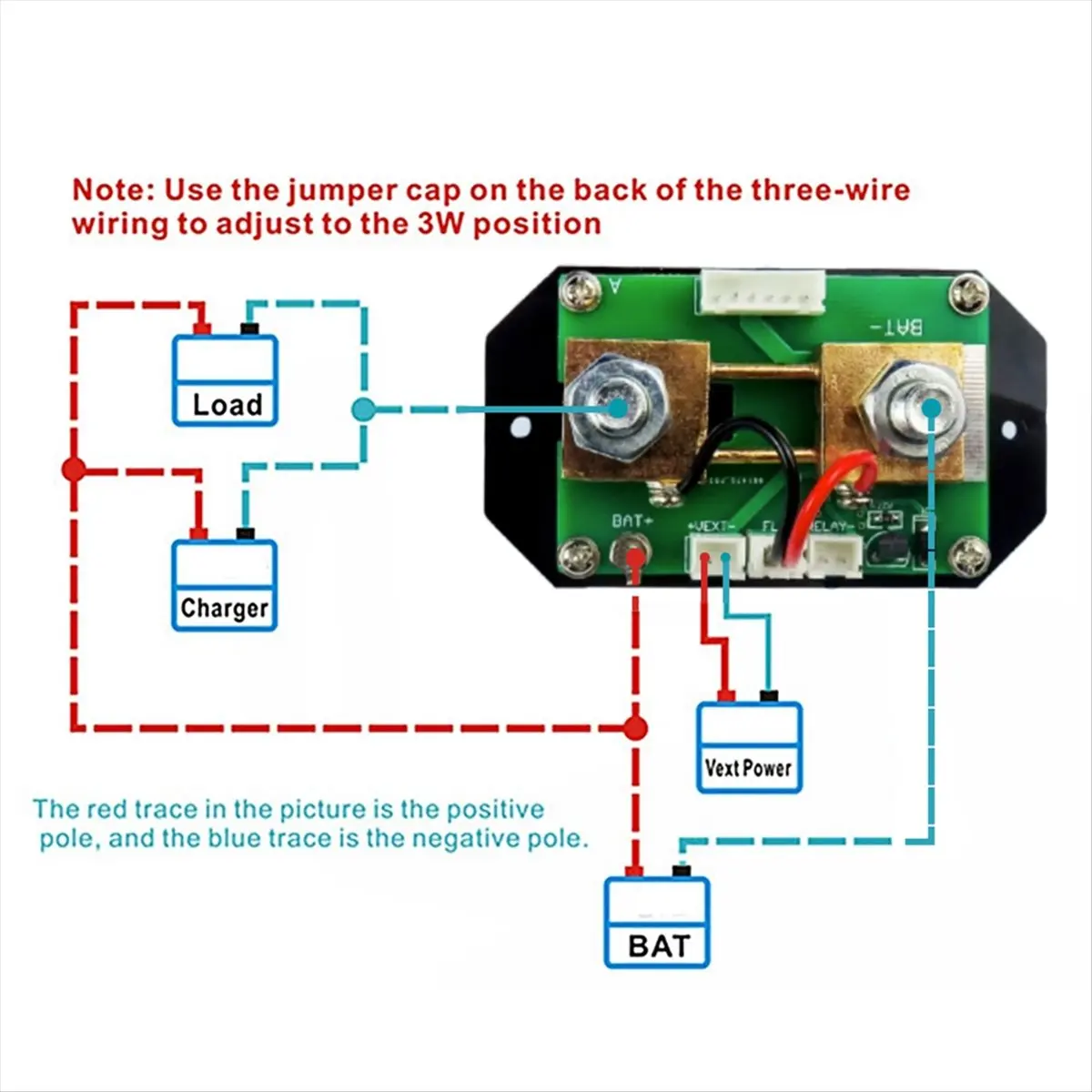 L77A VA7510S Voltage and Current Meter,100A 6-75V/0V-120V DC Ammeter Voltmeter Monitor Output Battery Charge and Discharge