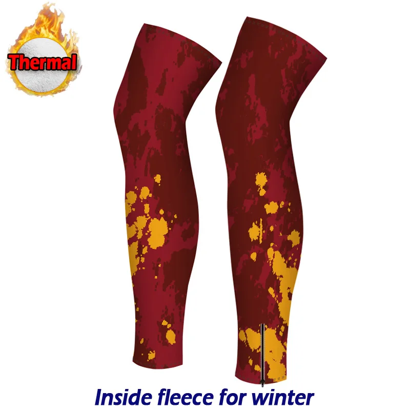 Manches de jambe de cyclisme en polaire thermique, protection de sécurité, jambe chaude de vélo, sport, vtt, basket-ball, football, extérieur, hiver