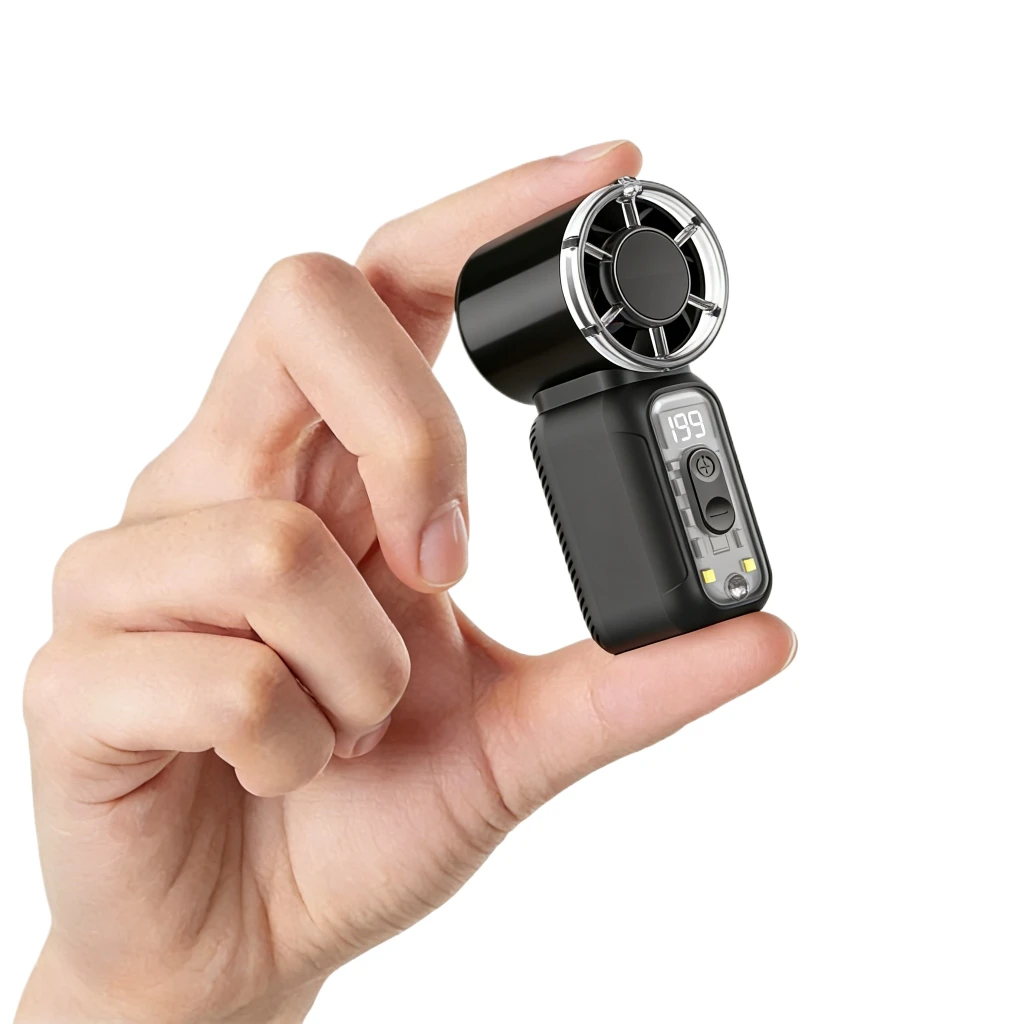 Самый продаваемый летний мини-вентилятор для рук, USB-перезаряжаемый, высокоскоростной, мощный, ультратихий, персональный охлаждающий вентилятор с цифровым дисплеем