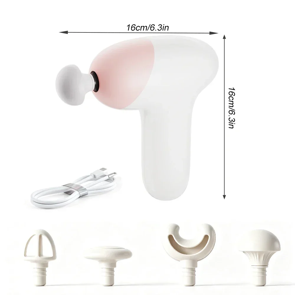 1Set Submarine Appearance Fascia Massage Gun, Deep Tissue Massager, 5 Adjustable Intensity Levels & 4 Exquisite Massage Heads