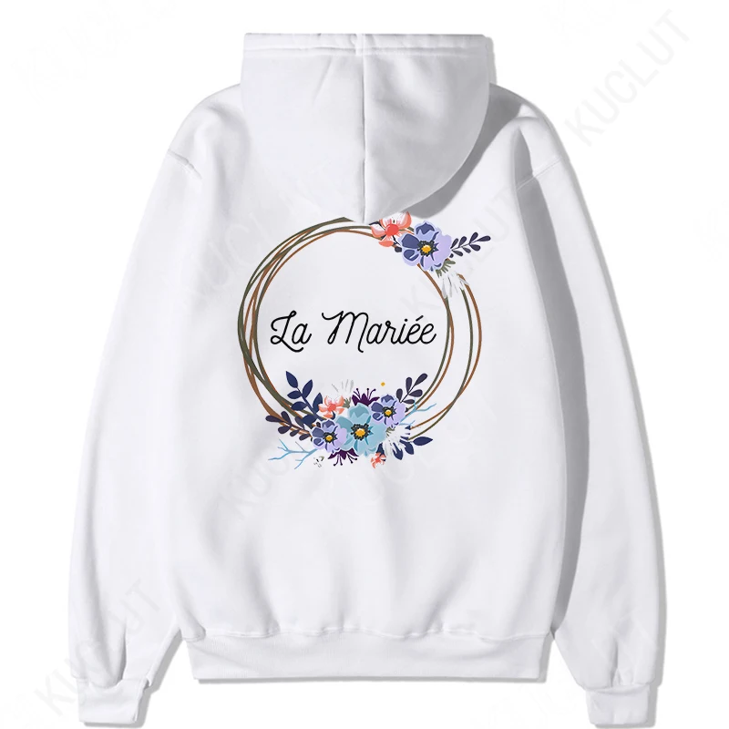 Future Bride Women's Hooded Sweatshirts Team Bride French Girls Bachelorette Wedding Party EVJF Pullover Hoodies Outerwears