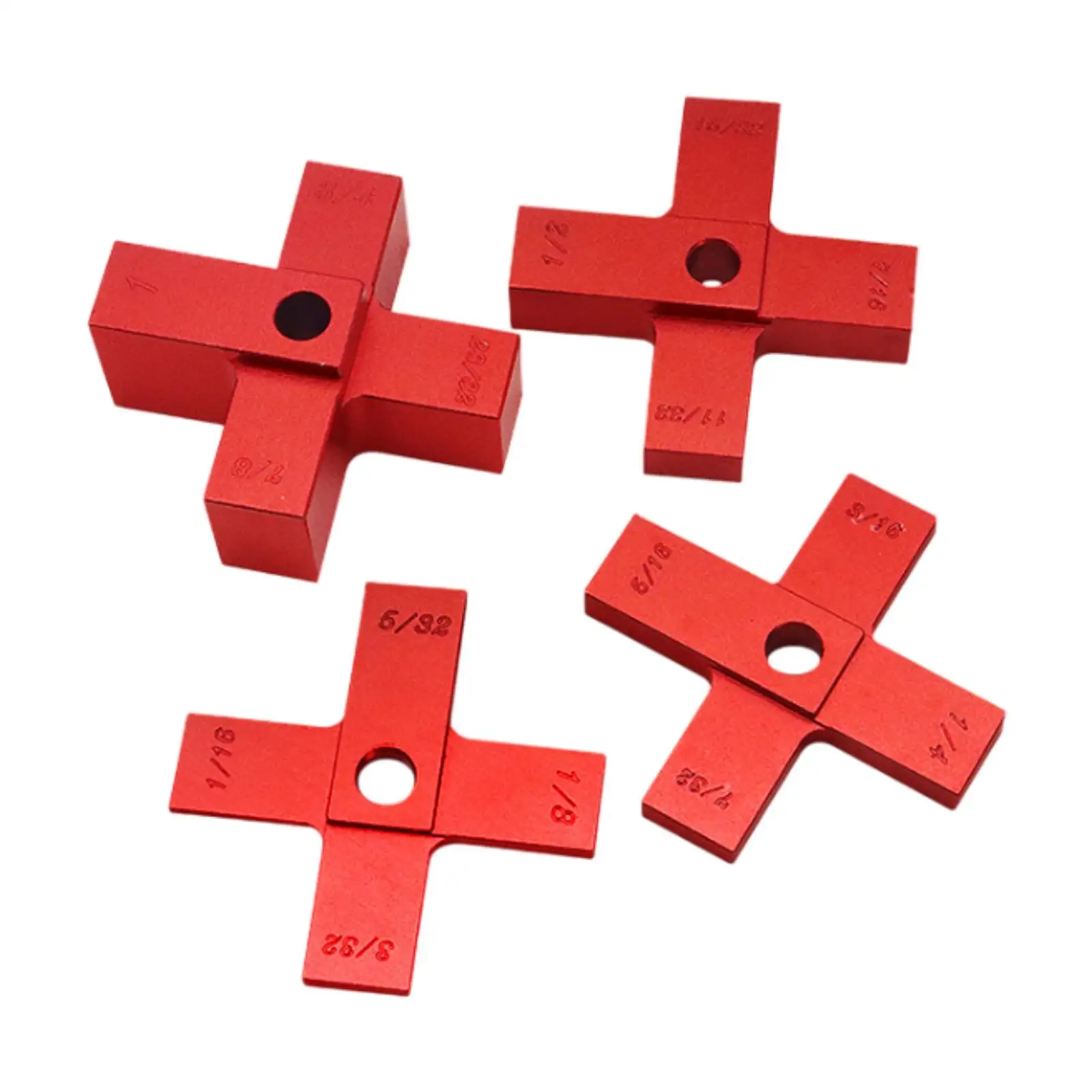 4 Pieces Cross Setup Blocks Table Saw Depth Gauge Kit for Carving DIY Router