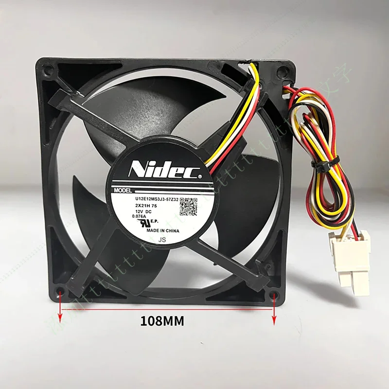 جديد NIDEC U12E12MS3J3-57Z32 12 فولت 0.076A 4-سلك مروحة تبريد الثلاجة