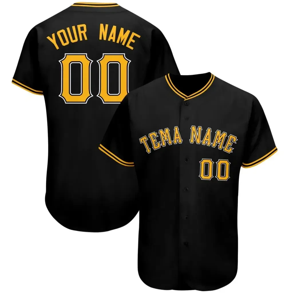 High Quality Customized Baseball Jersey Print Your Name Number Casual Player's Breathable Cool Sportswear for Men/Girl/Child