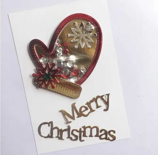 Christmas glove Metal Cutting Dies Stencil DIY Scrapbooking Album Paper Card Template Mold Embossing Craft Decoration
