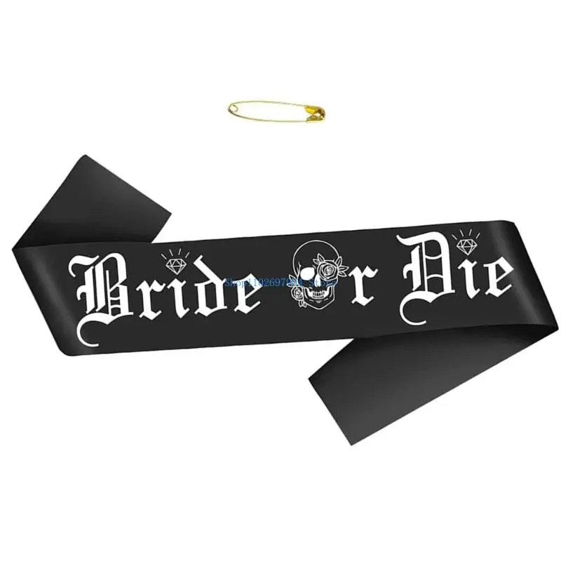 N7YF Bride or Die-Schärpe, Bride or Die-Bachelorette-Party-Dekoration, Till Death Do Us-Partyschärpe für Brautparty, Hochzeit