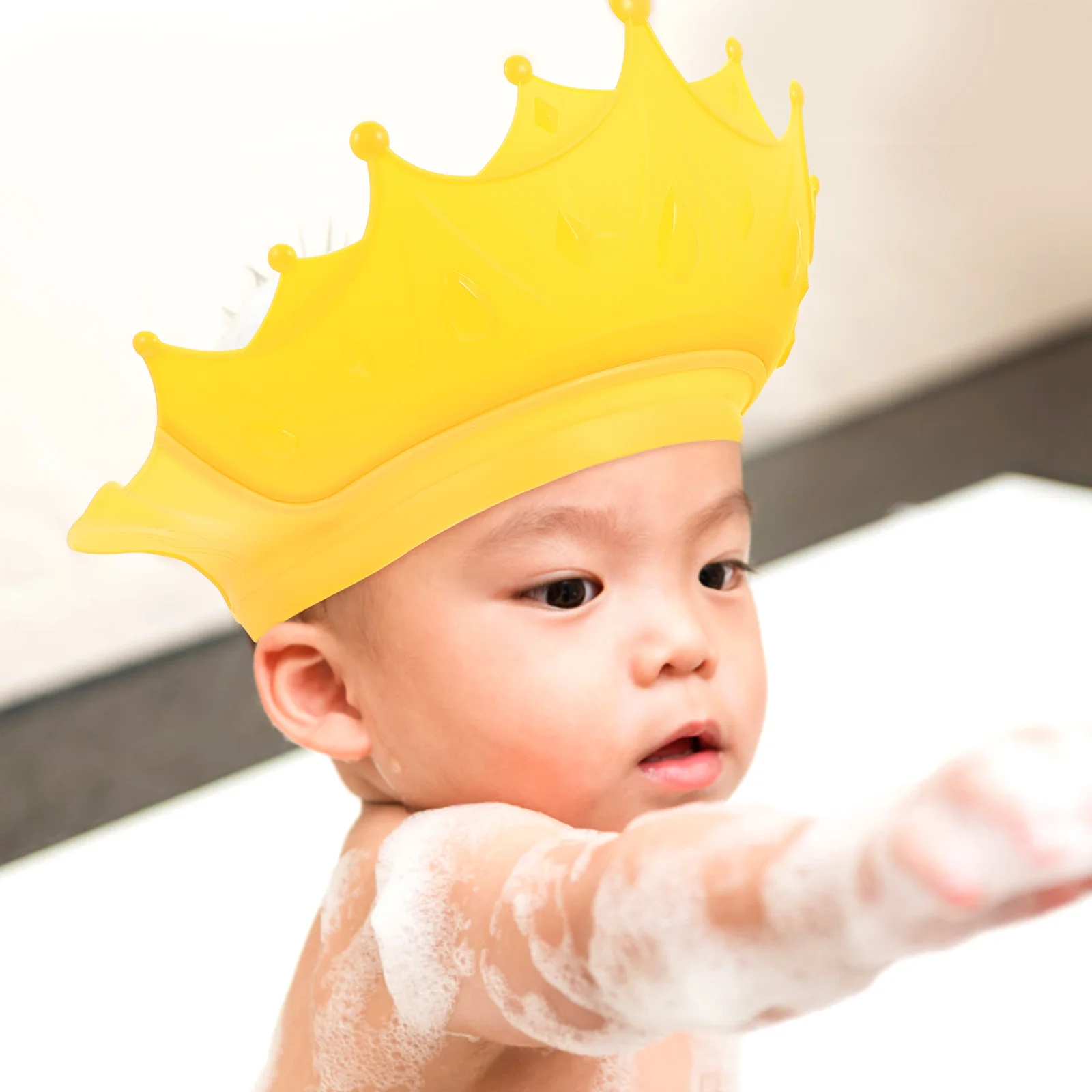 

Children's Shower Cap Baby Bath TPE Wash Hair Hat Toddler Kids Waterproof Hairwash Sunshade Lightweight Durable
