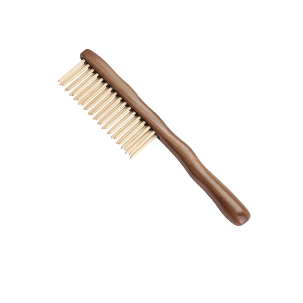 Natural Wood Comb Double-Row Teethed Practical Sandalwood Bamboo Hairdressing Accessories