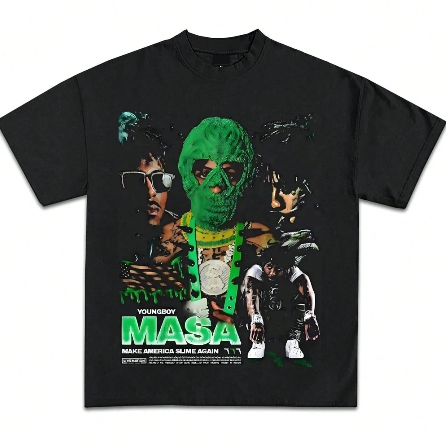 

Trend Youngboy Make America Slime Again MASA Merch Never Broke Again T Shirt Quality Shirts Hip-Hop Music T-Shirt Unisex