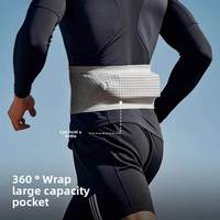 Unisex Running Waist Bag High Elasticity Mobile Phone Bag Outdoor Fitness Marathon Belt for Men And Women + 1Pcs Sports Headband