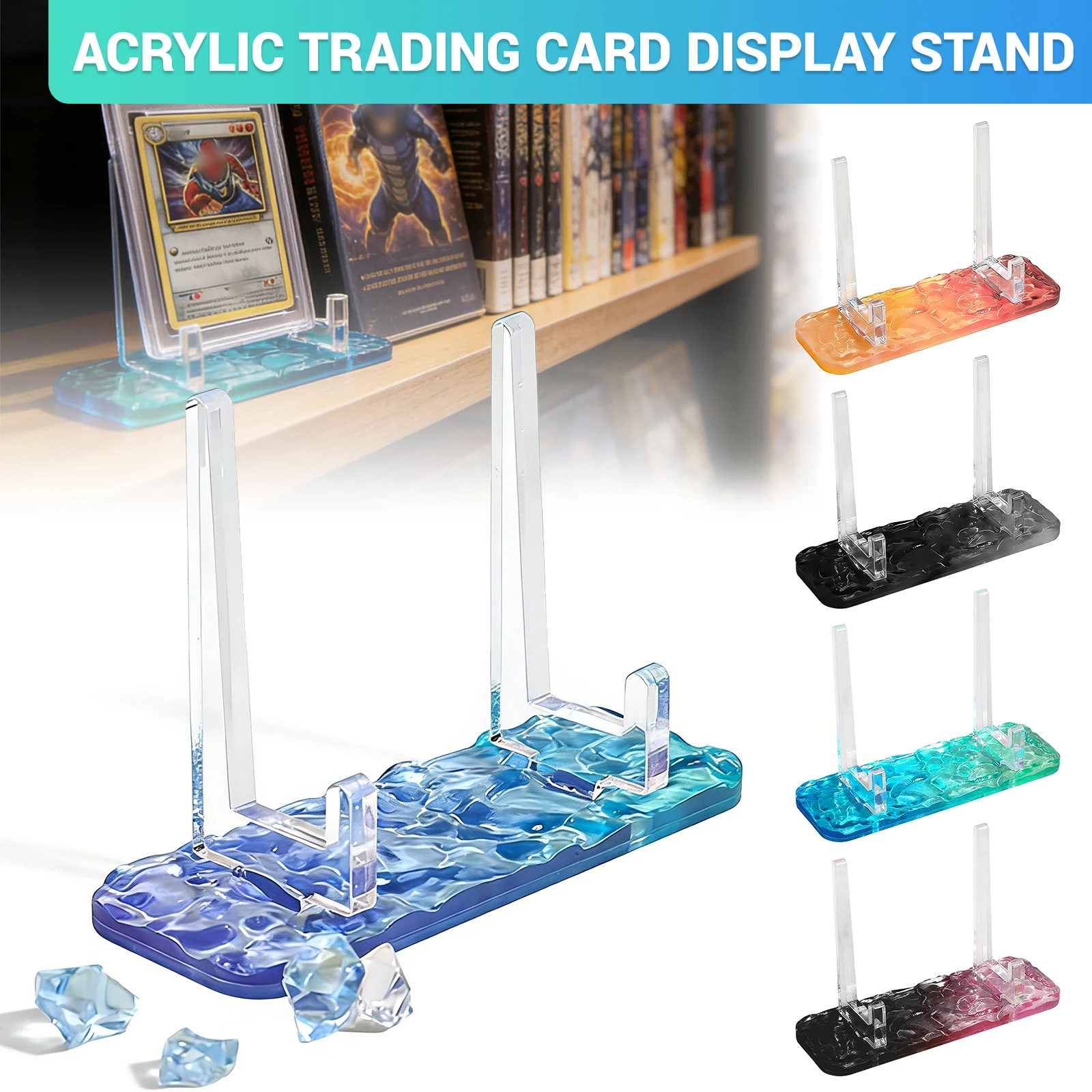 

5 шт. подставка для карточек с градуировкой, прозрачная акриловая подставка для коллекционных карточек, спортивный держатель для карточек для бейсбола, баскетбола, торговых шоу