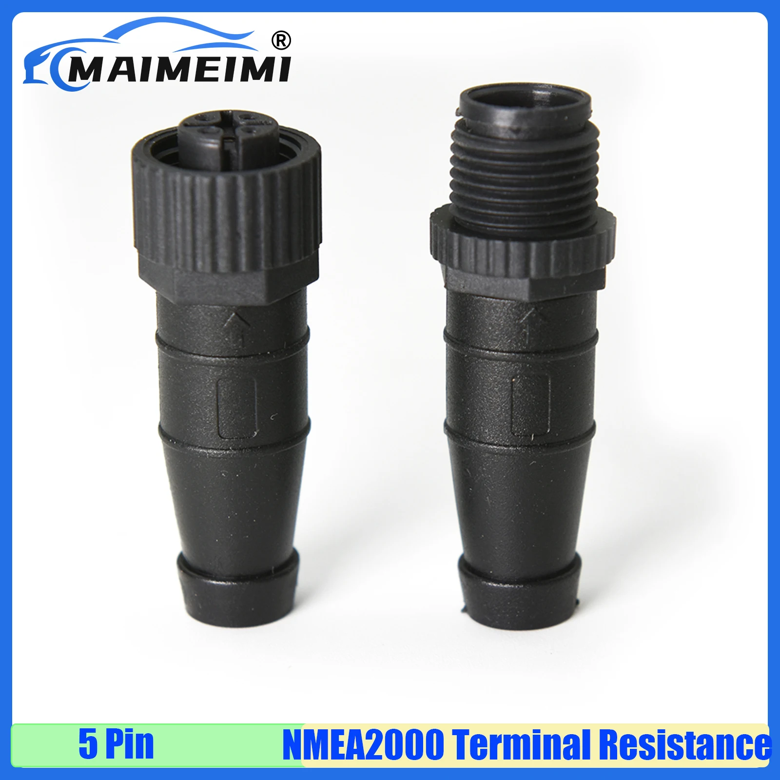 MAIMEIMI 1 قطعة أنثى ، ذكر ربط NMEA2000 5 دبوس مستقيم الزاوية IP67 الاستشعار موصلات NMEA2000 محطة المقاومة موصل