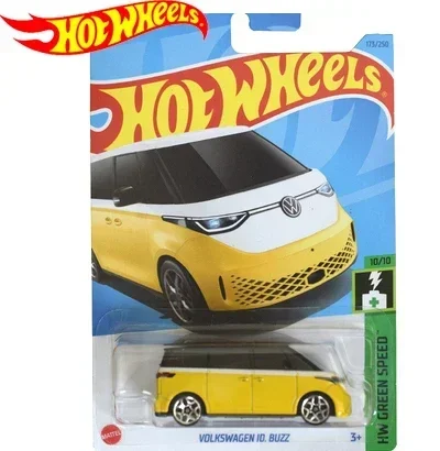 2023 Original Hotwheels Voiture Volkswagen Buzz 1/64 Diecast Tyiture Modèle Bus HW Vert Vitesse C4982-173/250 Anniversaire Jouets pour Garçons