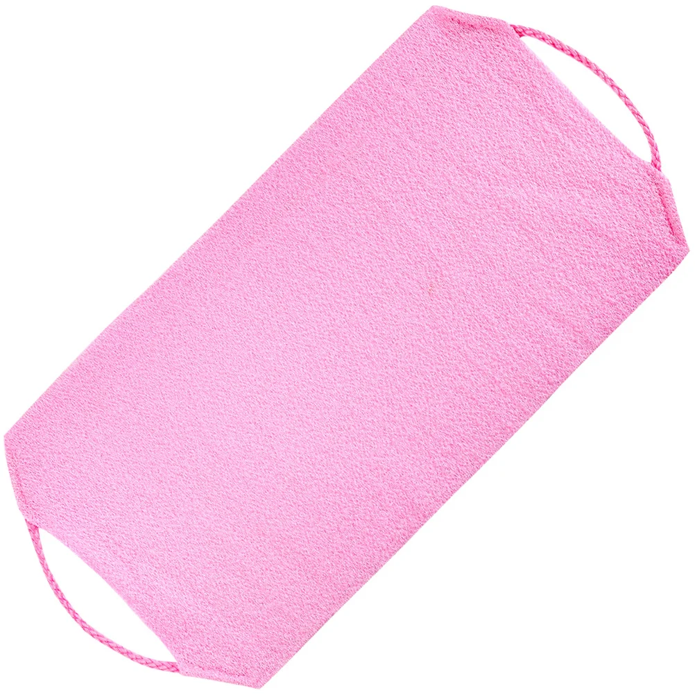 1pc Exfoliating Bath Cloth Stretchable Drawstring Wash Cloth For Body Scrub Bath Supplies Bamboo Fiber Fabric