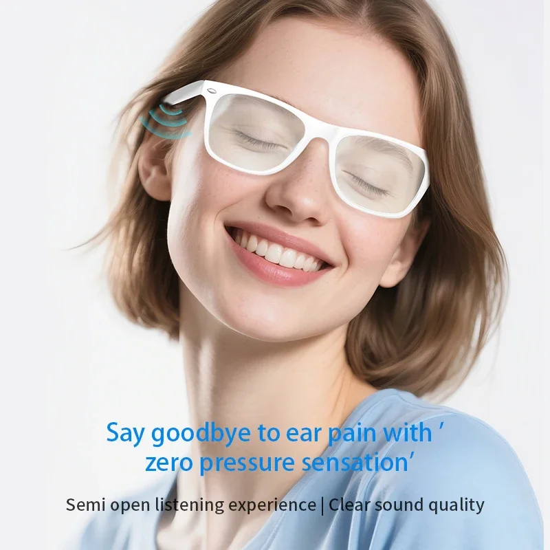Smart Glasses:Blue Light Filtering Polarized Sunglass Lenses Audio Built-in Mic & Speakers Touch & Voice Assistant